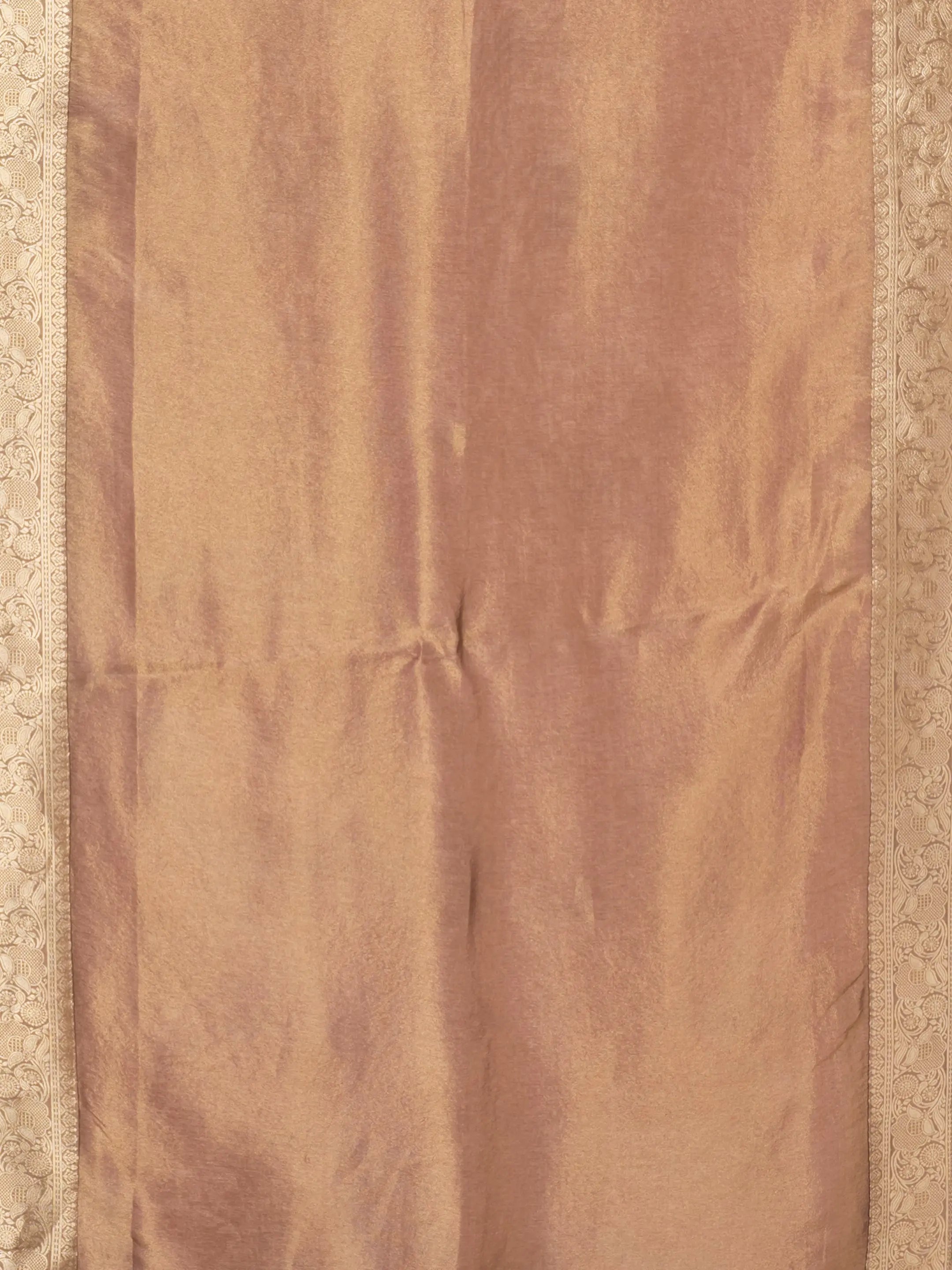 Golden Tissue Jacquard Kurta Set with Exquisite Handwork Sarso