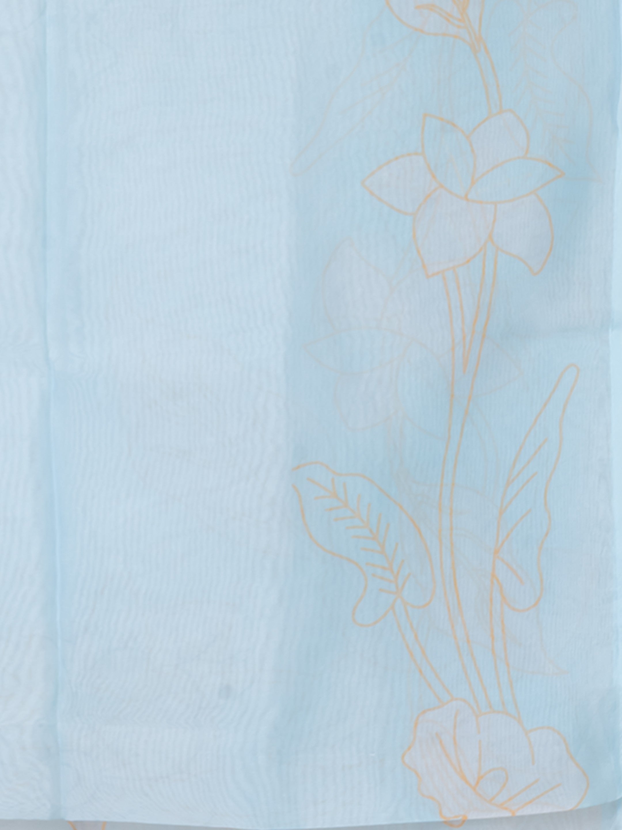 Sarso Serene Blue Embroidered Dola Silk Kurta Set with Organza Dupatta Sarso